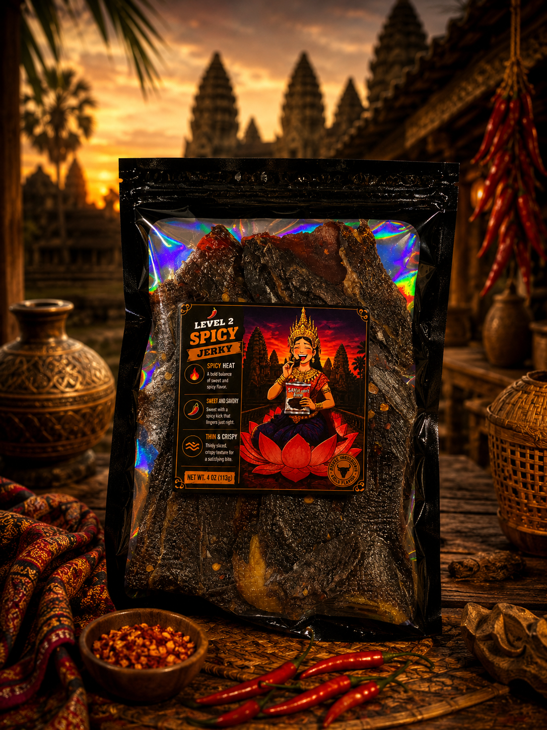 Say It Ain't Fire Crispy Beef Jerky Level 2 Spicy